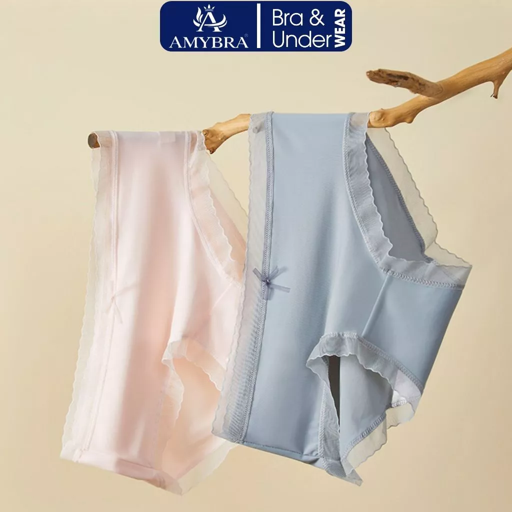 Quần Lót Su Mỏng Nhẹ Thoáng Khí AMYBRA L369 Quần Lót Nữ Su Lạnh Không Viền Mặc Quần Bó Sát Không Lộ