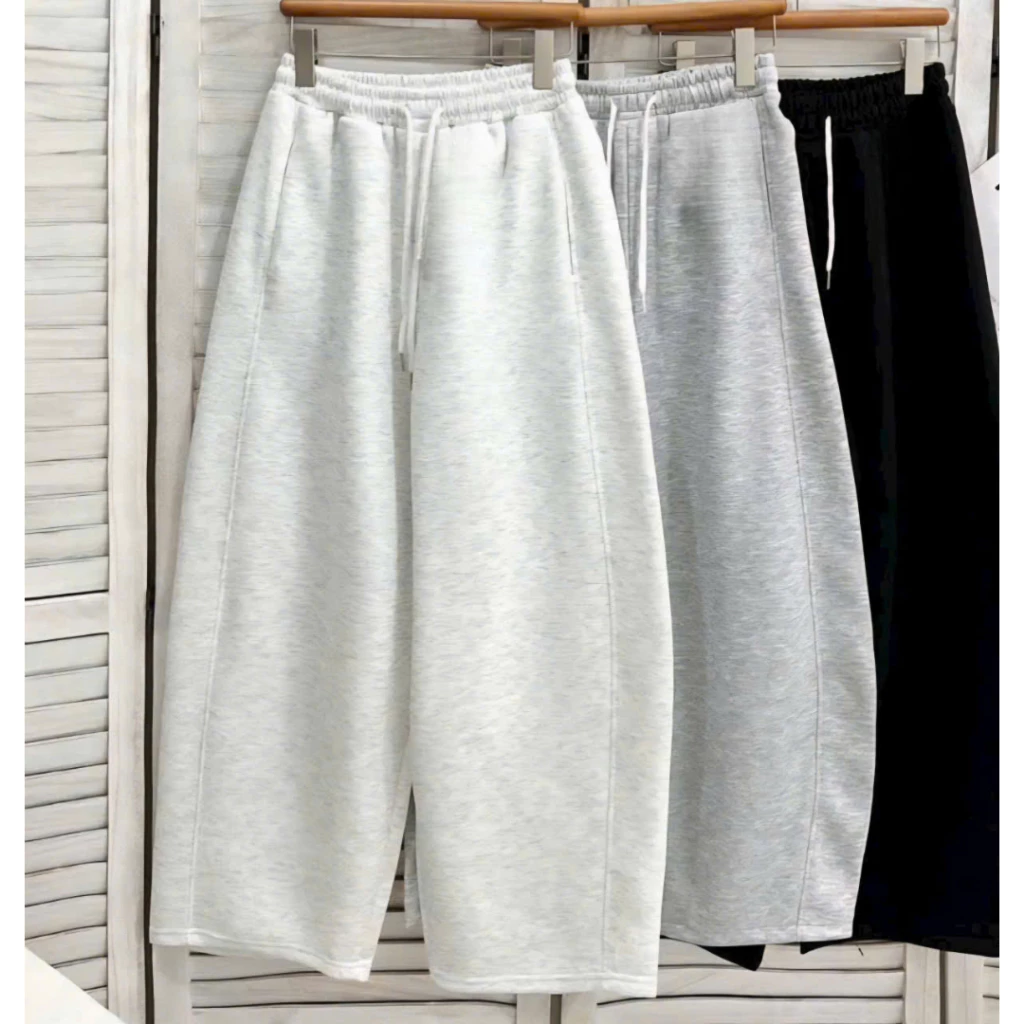 Siêu Hot Quần ống rộng suông nam nữ chất thun 2 da dày mịn lưng cao có dây luồng top thời trang du lịch biển , đi học