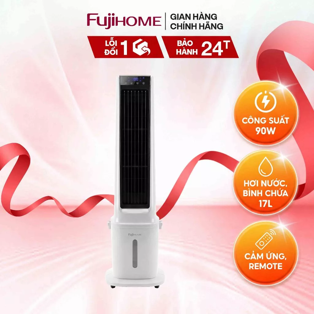 Quạt làm mát không khí hơi nước nhập khẩu Fujihome AC-17N điều khiển từ xa, tiện lợi, tiết kiệm điện