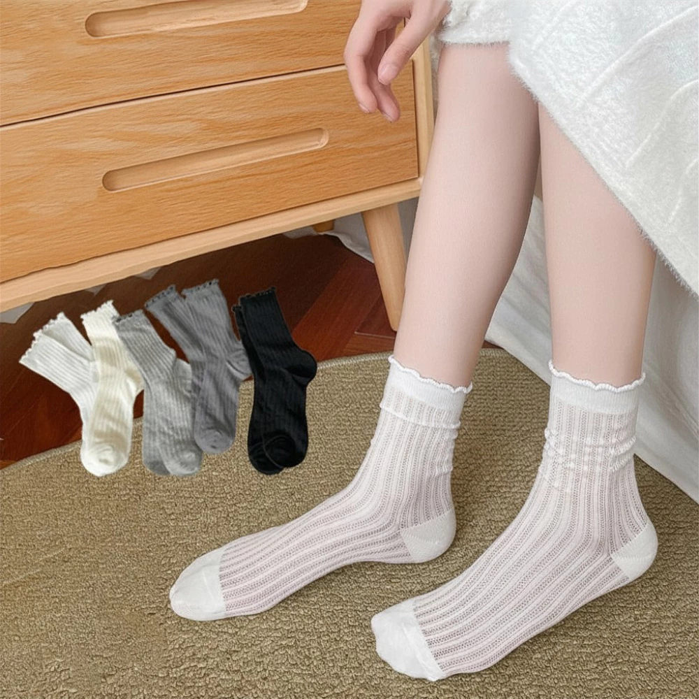 Tất vớ ren mỏng phong cách Lolita J2K nữ sinh Hàn Quốc phù hợp 4 mùa C27