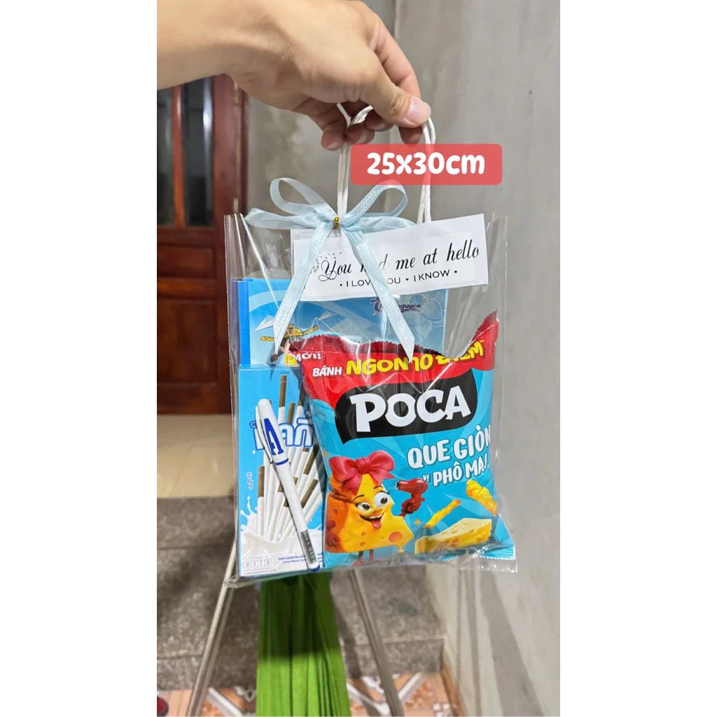combo 10 túi đựng hoa trong suốt có quai dây