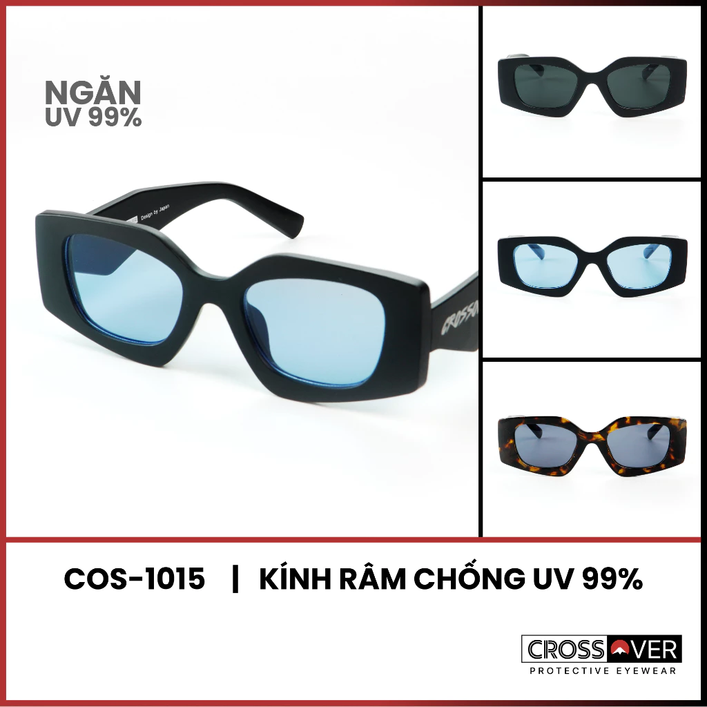 👓 Kính mát unisex thiết kế bản to cá tính, thời trang nổi bật Crossover - COS 1015