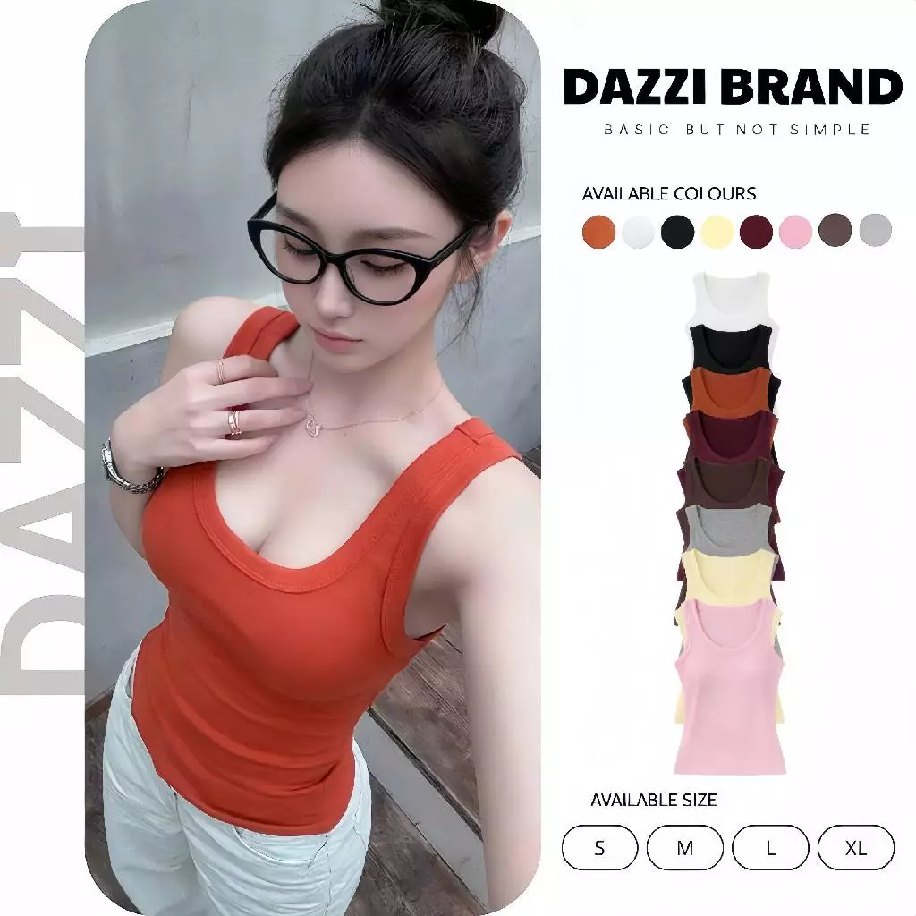 [KÈM MÚT] Áo ba lỗ nữ basic ôm dáng chất thun cotton mịn tôn dáng DAZZI Women A072