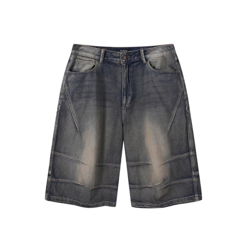 Quần short bermuada jean denim  Buc/ka.roo wide fit dành cho nam