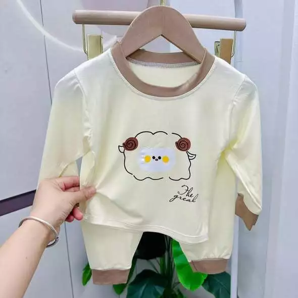Bộ dài thun lạnh in hình cừu Greal cho bé mềm mát co dãn 4 chiều