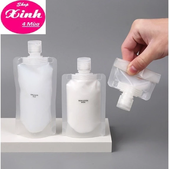 (Set 3) Túi Chiết Mỹ Phẩm/Dầu Gội (DT 30ml,50ml,100ml) Tái Sử Dụng Tiện Lợi Đi Du Lịch (SX4M)