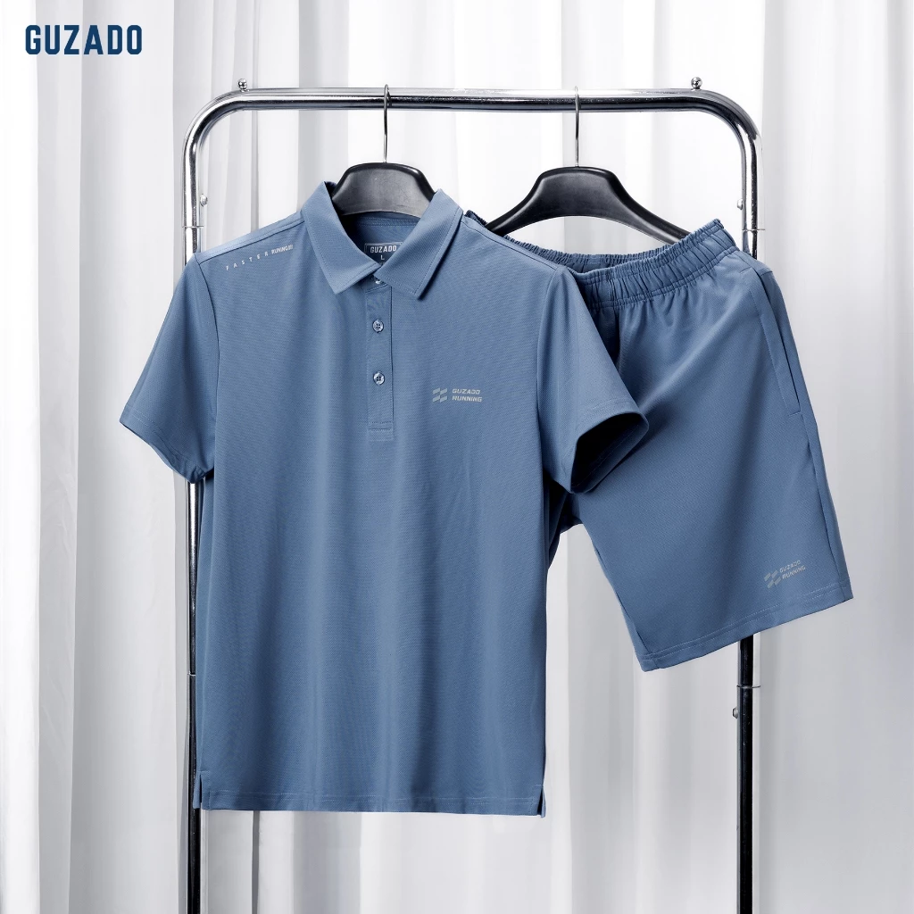 Bộ Thể Thao Nam GUZADO Vải Coolmax Cao Cấp, Siêu Co giãn, Tập Thể Thao, Mặc Nhà Thoải Mái GBP01-GABP25S001