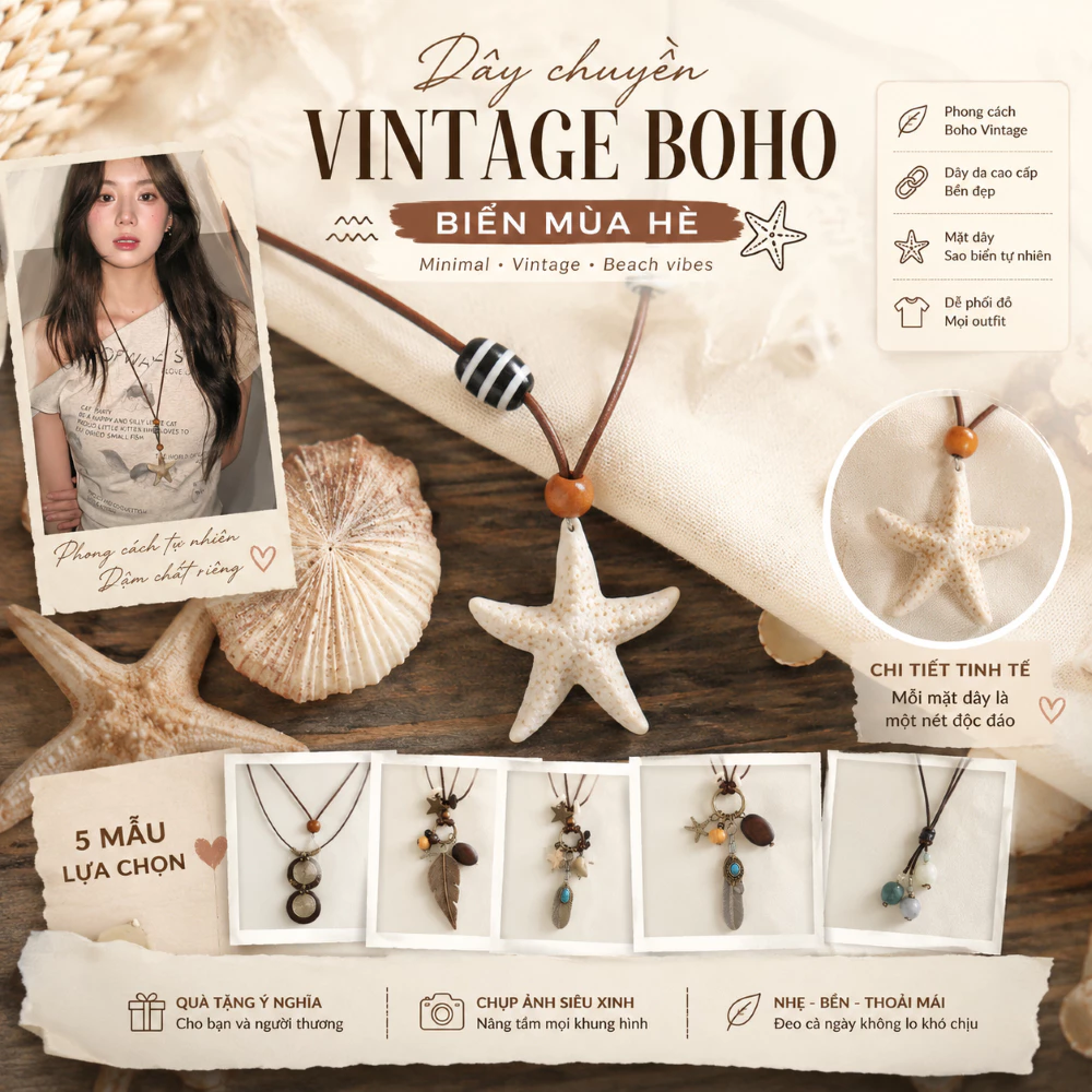 Dây Chuyền Vintage AK HOUSE Nữ Charm Lá Lông Vũ Retro Hàn Quốc Dây Da Phối Outfit Cá Tính