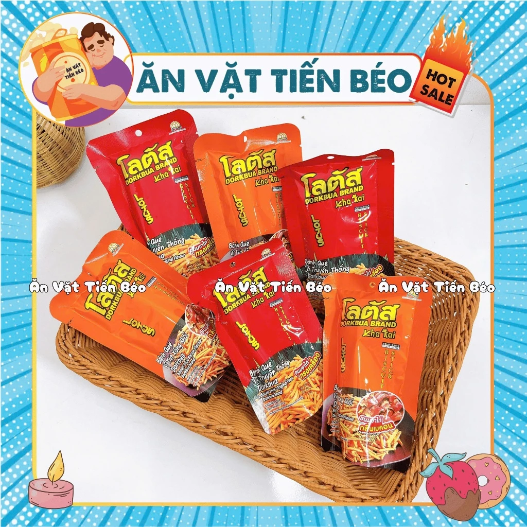 [5 GÓI] Bim Bim Tăm Que Thái Lan Đủ Vị , Snack Tăm Que Thái Lan, đồ ăn vặt