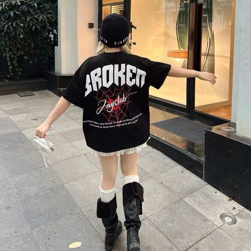 Áo thun tay lỡ unisex nam nữ BROKEN, Áo phông unisex form rộng