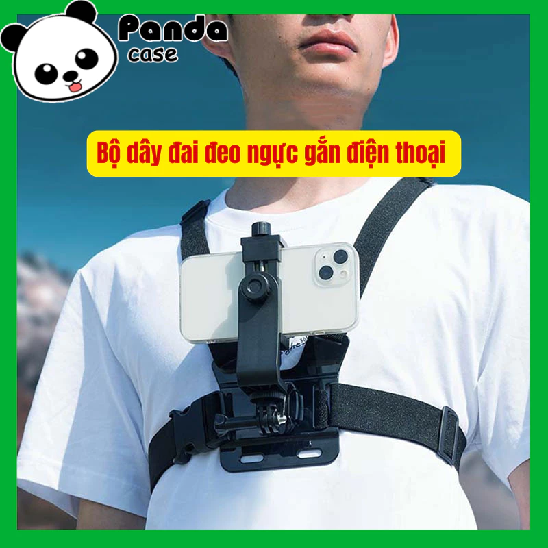 Bộ Dây Đai Đeo Ngực Gắn Điện Thoại, Camera Hành Trình, Gopro,.. Phụ Kiện Chắc Chắn Quay Video, Vlog...