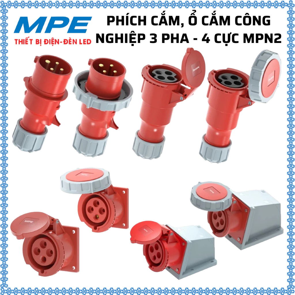 Phích Cắm Công Nghiệp, Ổ Cắm Công Nghiệp 3 Pha - 4 Cực MPE MPN2