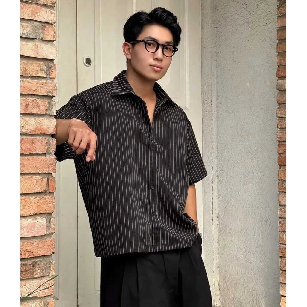 Áo sơmi striped sọc form dáng Boxie cho Nam-Minimal style