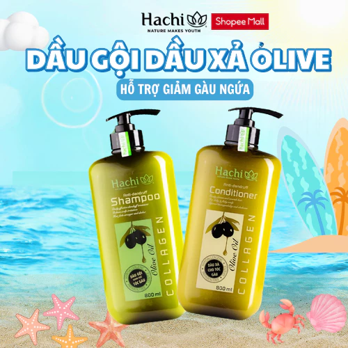 Dầu Gội, Xả Hachi Anti-Dandruff dành cho tóc gàu chiết xuất từ Olive hỗ trợ giảm gàu ngứa