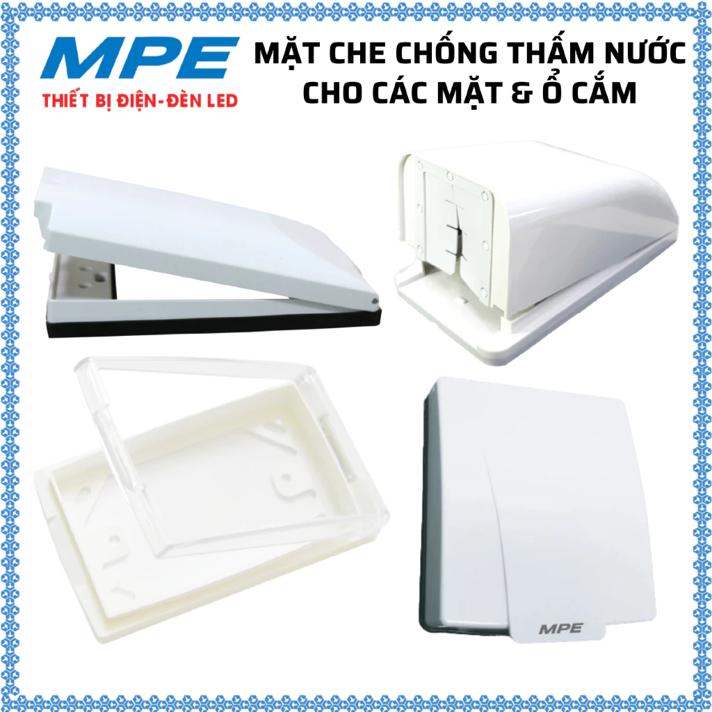 Mặt che chống nước cho ổ cắm công tắc điện ngoài trời hàng chính hãng MPE