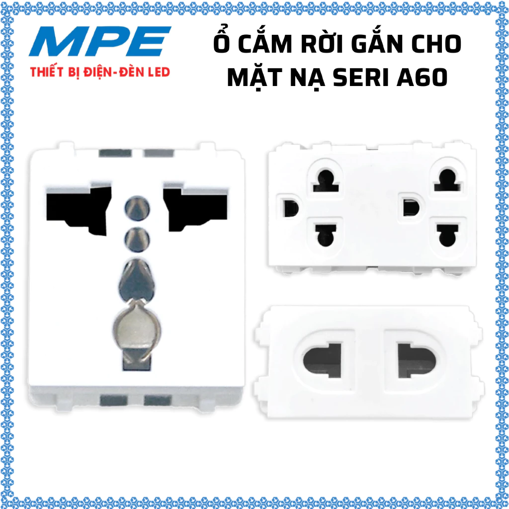Ổ Cắm Rời Gắn Cho Mặt Nạ Seri A60 MPE - Ổ Cắm Đơn, Đôi, Đa Năng