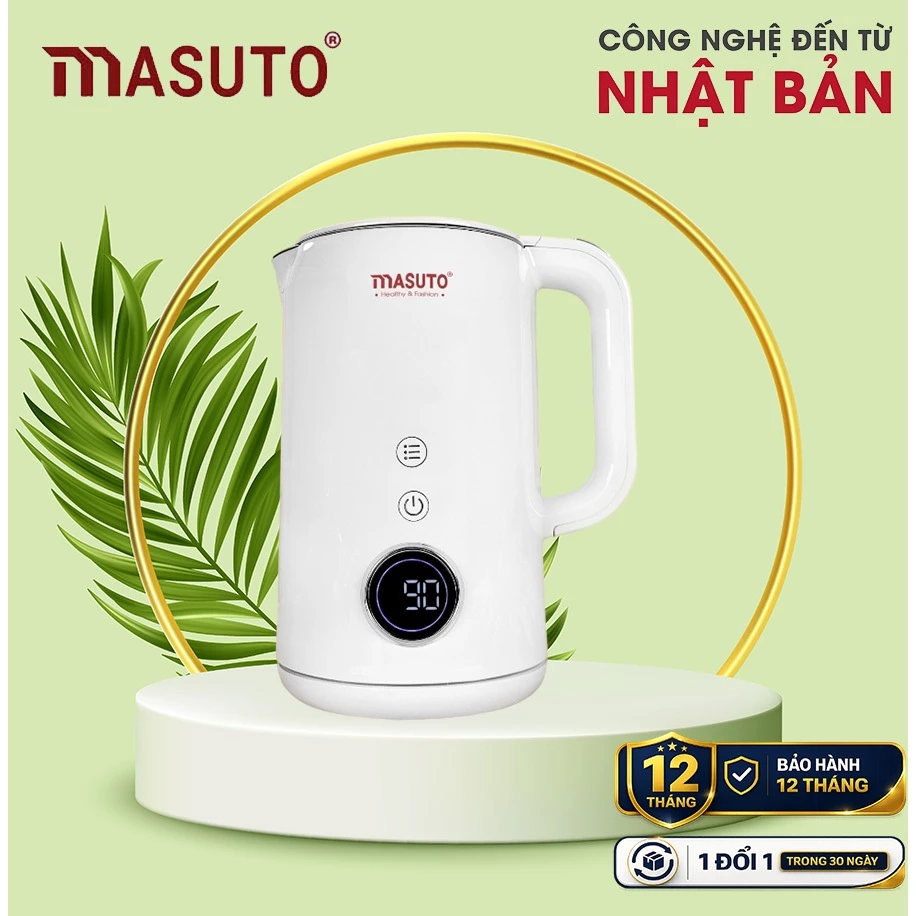 Ấm đun siêu tốc Masuto 1,7L MS Nami 2 lớp giữ nhiệt chống bỏng an toàn inox 304 nguyên khối