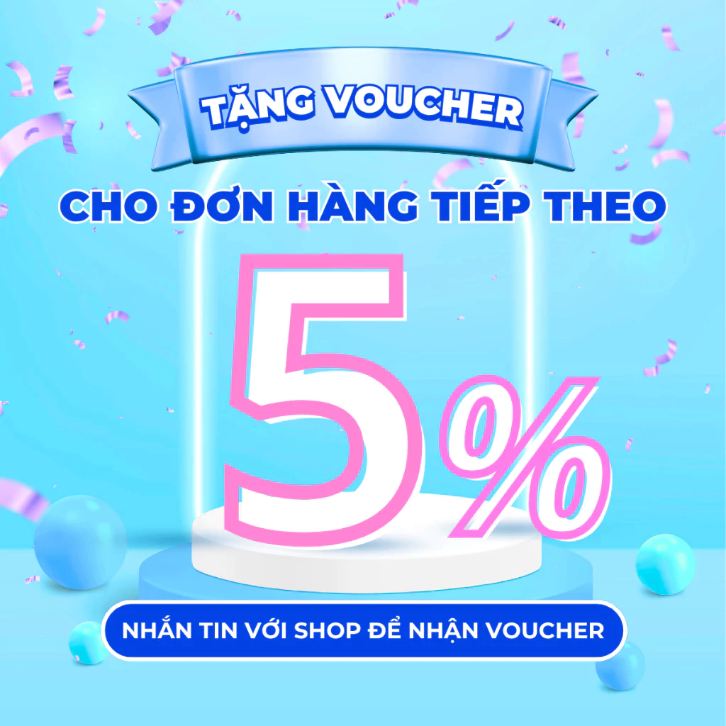 (QUÀ TẶNG - KHÔNG BÁN) Thiệp giảm giá 5% dành cho khách hàng mua hàng lần 2 tại shop