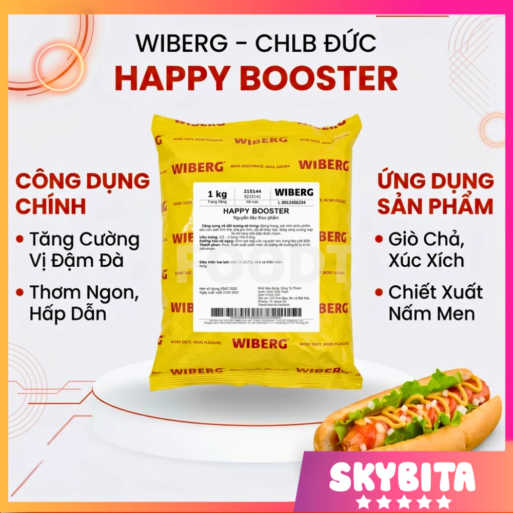 Happy Booster - Điều vị chiết xuất nấm men dùng để tăng cường vị đậm đà ngọt sâu cho sản phẩm chế biến từ heo bò gà cá