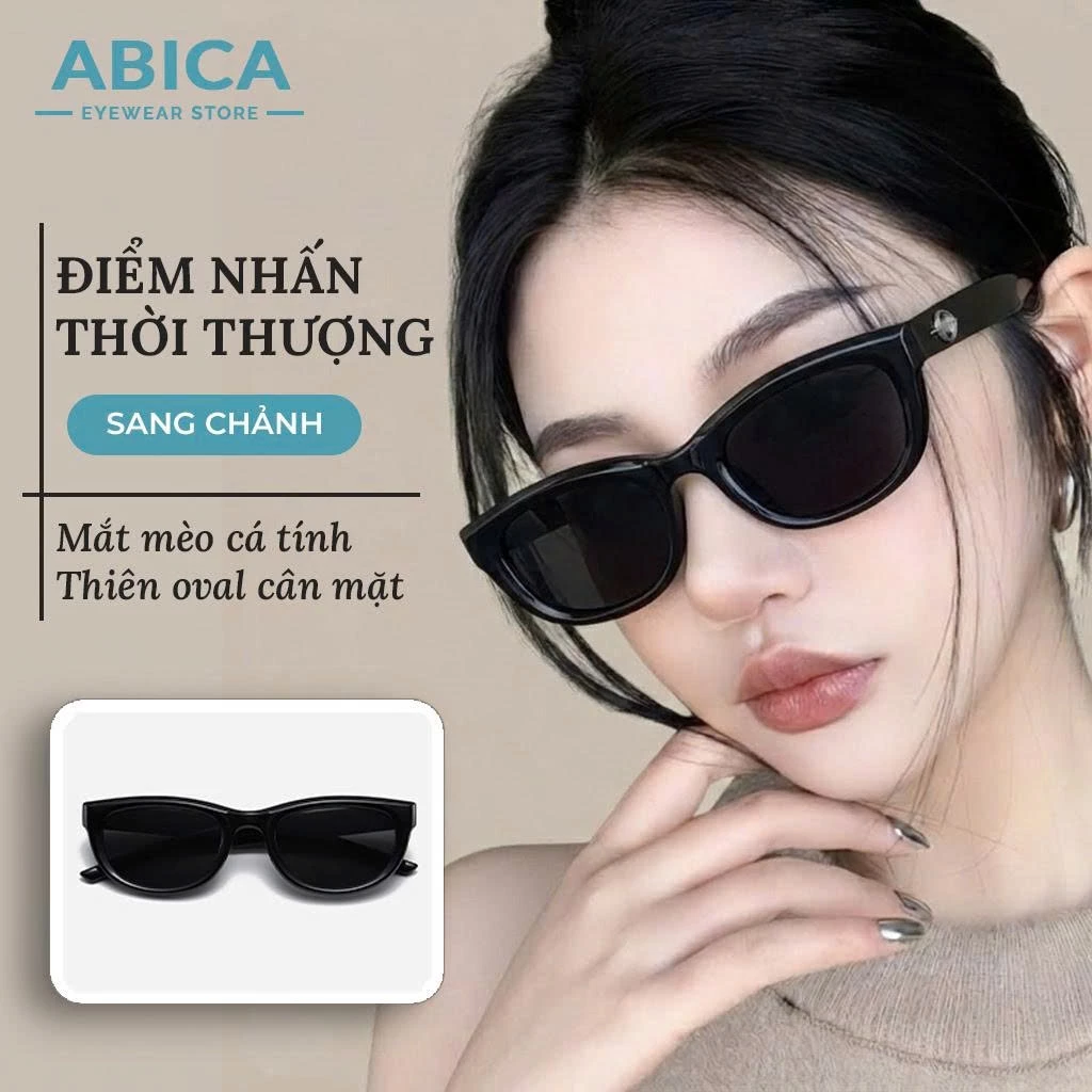 Kính mắt râm mát nữ nam,mắt kính thời trang chống UV400 và tia bức xạ phong cách Hàn Quốc đi chơi đi biển đẹp ABICA 262