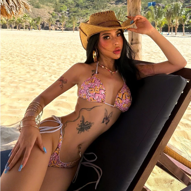 MOLLYE - BIA BIKINI (không đổi trả) Set bikini 2 mảnh form nhỏ không kèm mút, quần nhỏ phối hoạ tiết đi biển, mùa hè