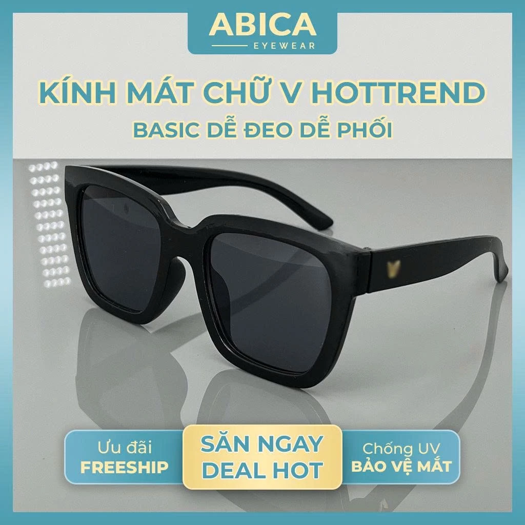 Kính mắt râm mát nữ nam,mắt kính chống tia UV400 phong cách Hàn Quốc thời trang cháy phố đi biển đẹp giá rẻ 204