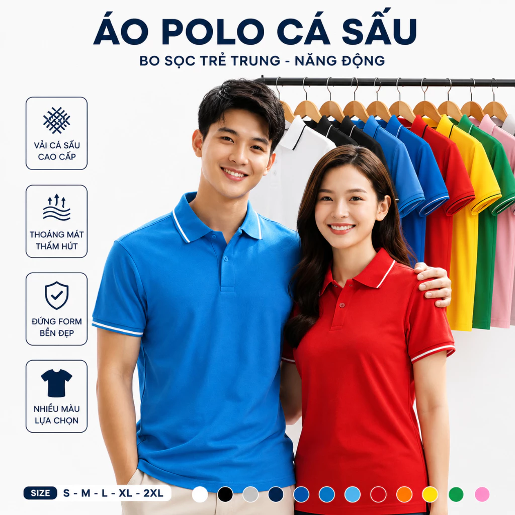Áo Thun Polo Cá Sấu Mè Thời Trang 24h Nhiều Màu Form Xuông Cho Nam Và Nữ Có Size Nhỏ