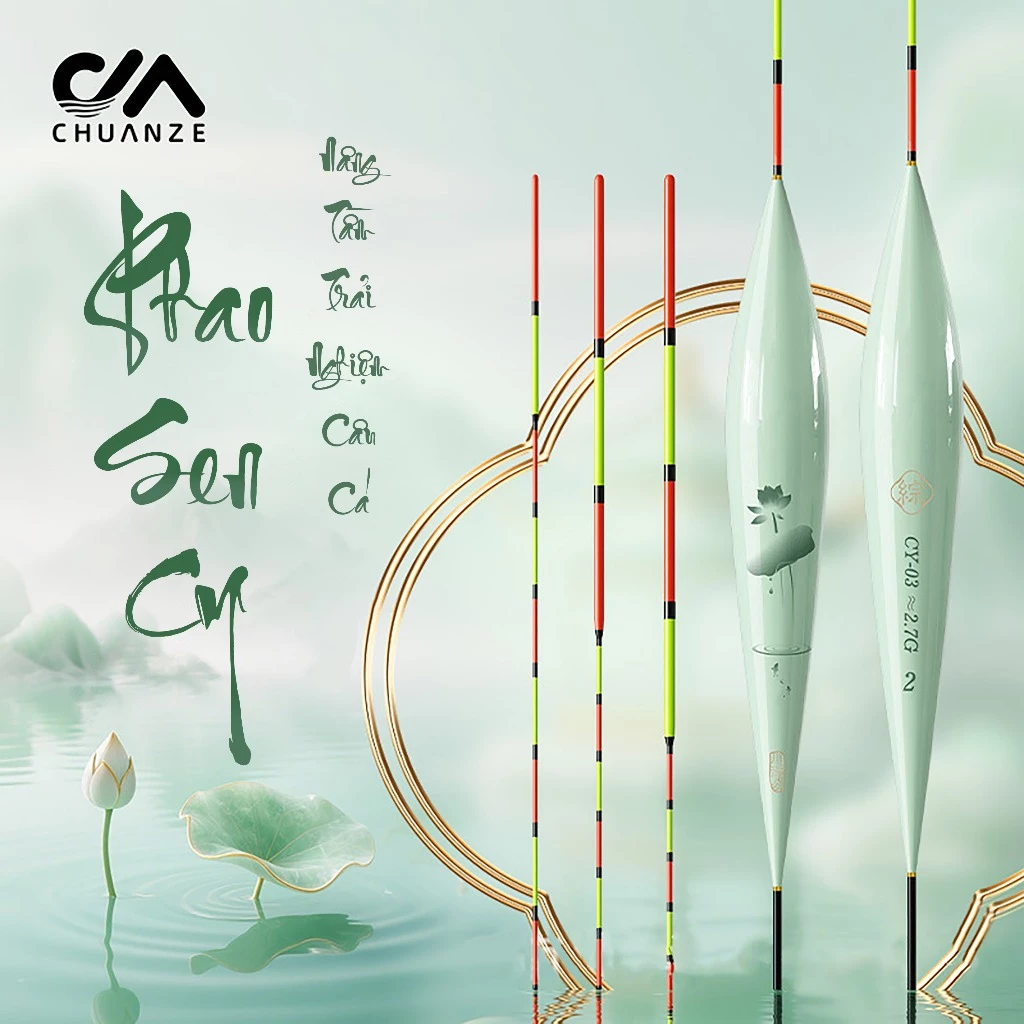 Phao Câu Đài Hoa Sen CY Phao Câu Cá Nano Cao Cấp Tăm Phao Sáng Độ Nhạy Cao Tải Chì 1.4 Đến 3.2g