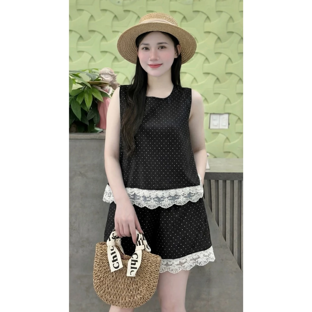 Bộ ĐŨI CHẤM BỊ 4 MÀU CỘC TAY, MỀM MẠI NĂNG ĐỘNG , THÍCH HỢP ĐI CHƠI CAFE B7