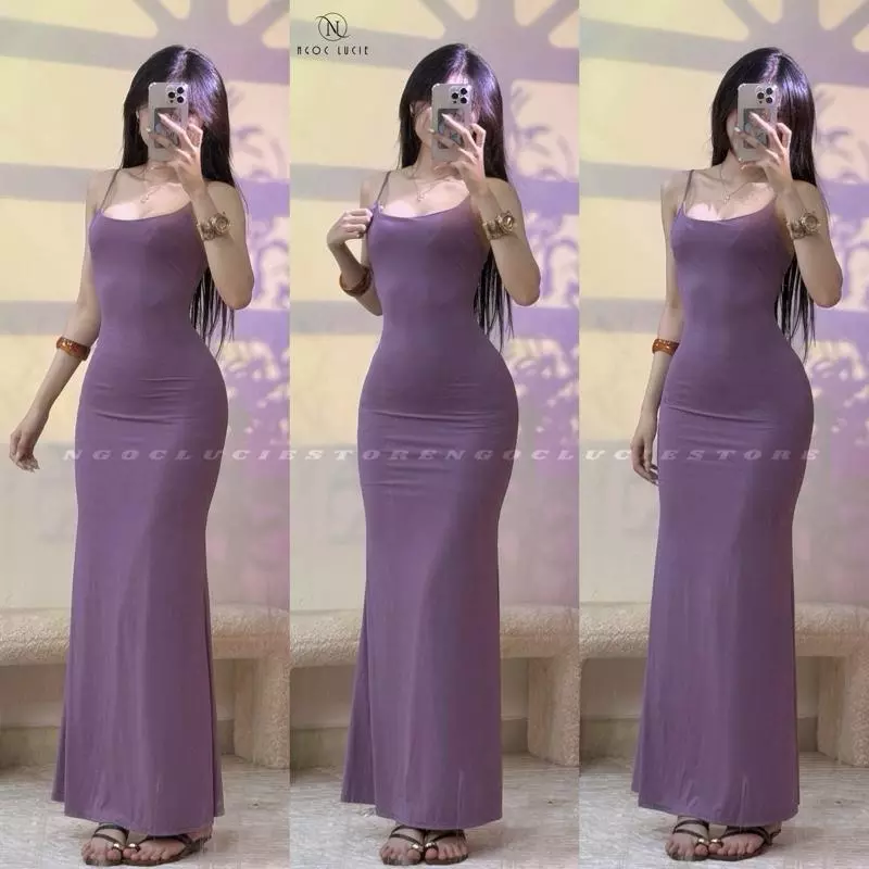 G10 - Đầm Body 2 Dây Đuôi Cá Vải Thun Xịn 2 Lớp Phong Cách Đơn Giản, Sang Trọng Tôn Dáng - Ngọc Lucie
