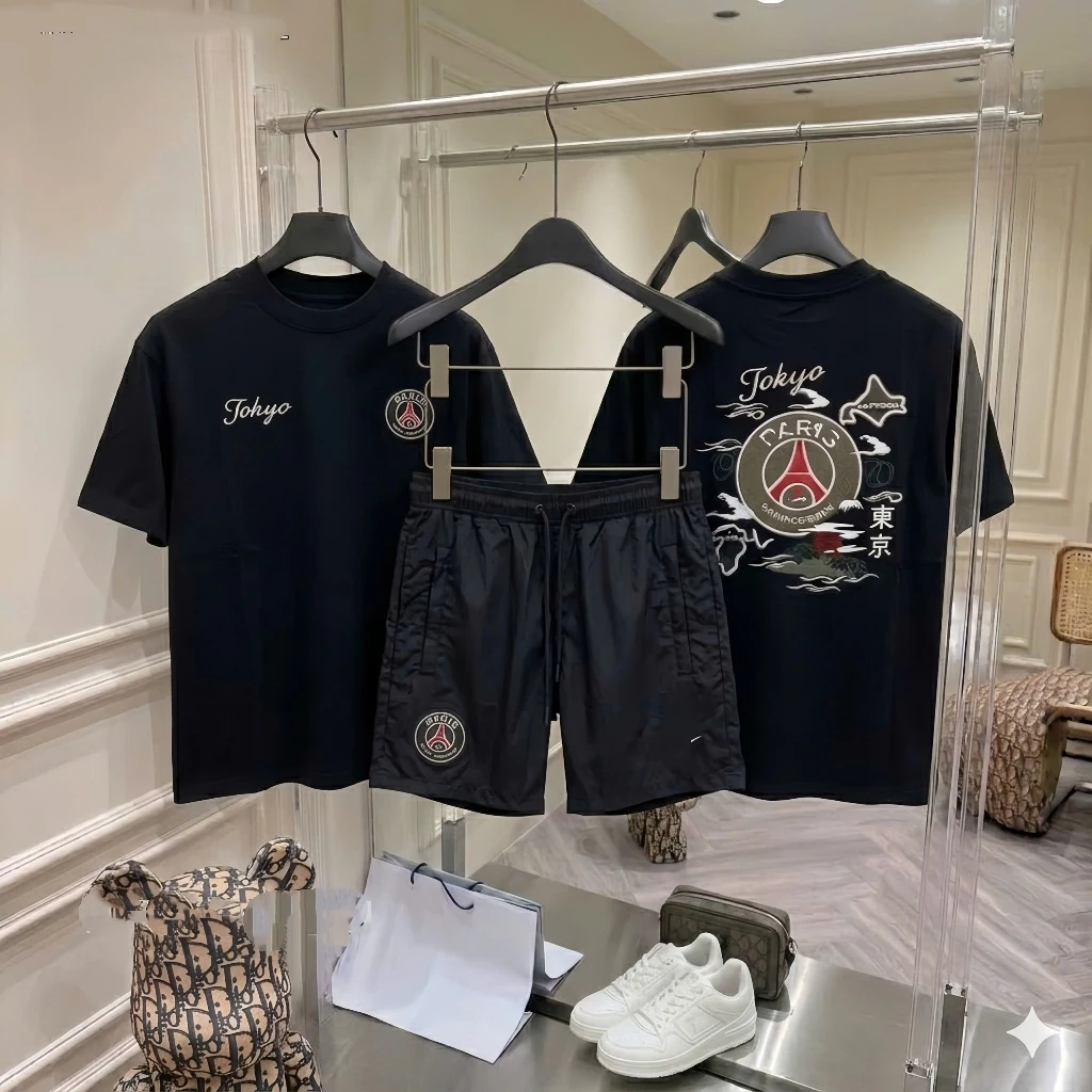 Full set mùa hè tay cộc P_S_S Núi tuyết TO_K_O thêu lưng+ngực mẫu mới _siêu phẩm mùa hè hot 2026