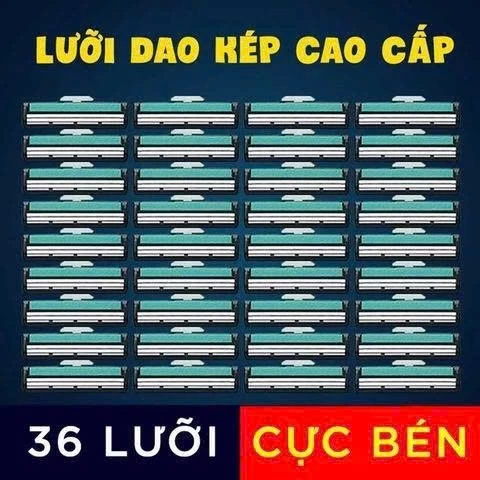 Sét Dao Cạo Râu 36 - 72 Lưỡi + Tặng 2 cán Dao và Hộp Nhựa Đựng Cán ( Không Tặng Kèm ged )