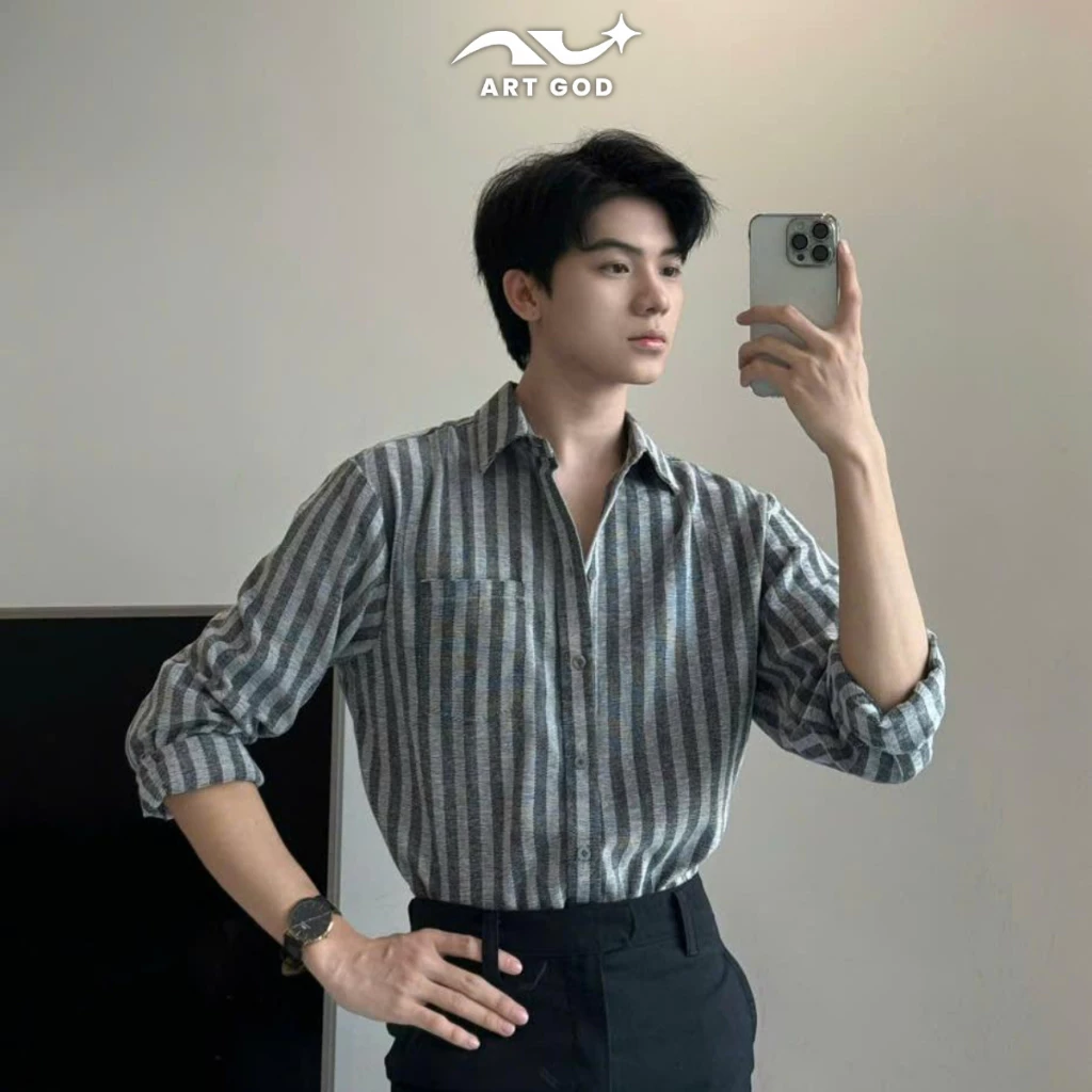 Áo sơ mi dài tay chất vải oxford cao cấp form cân người ARTGOD HM055