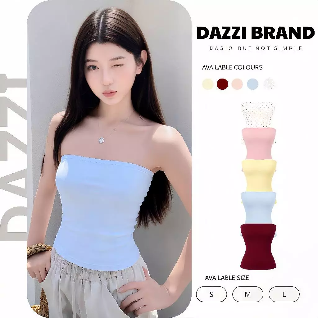 [KÈM MÚT] Áo ống trơn basic ôm body vải cotton mịn DAZZI Women A054