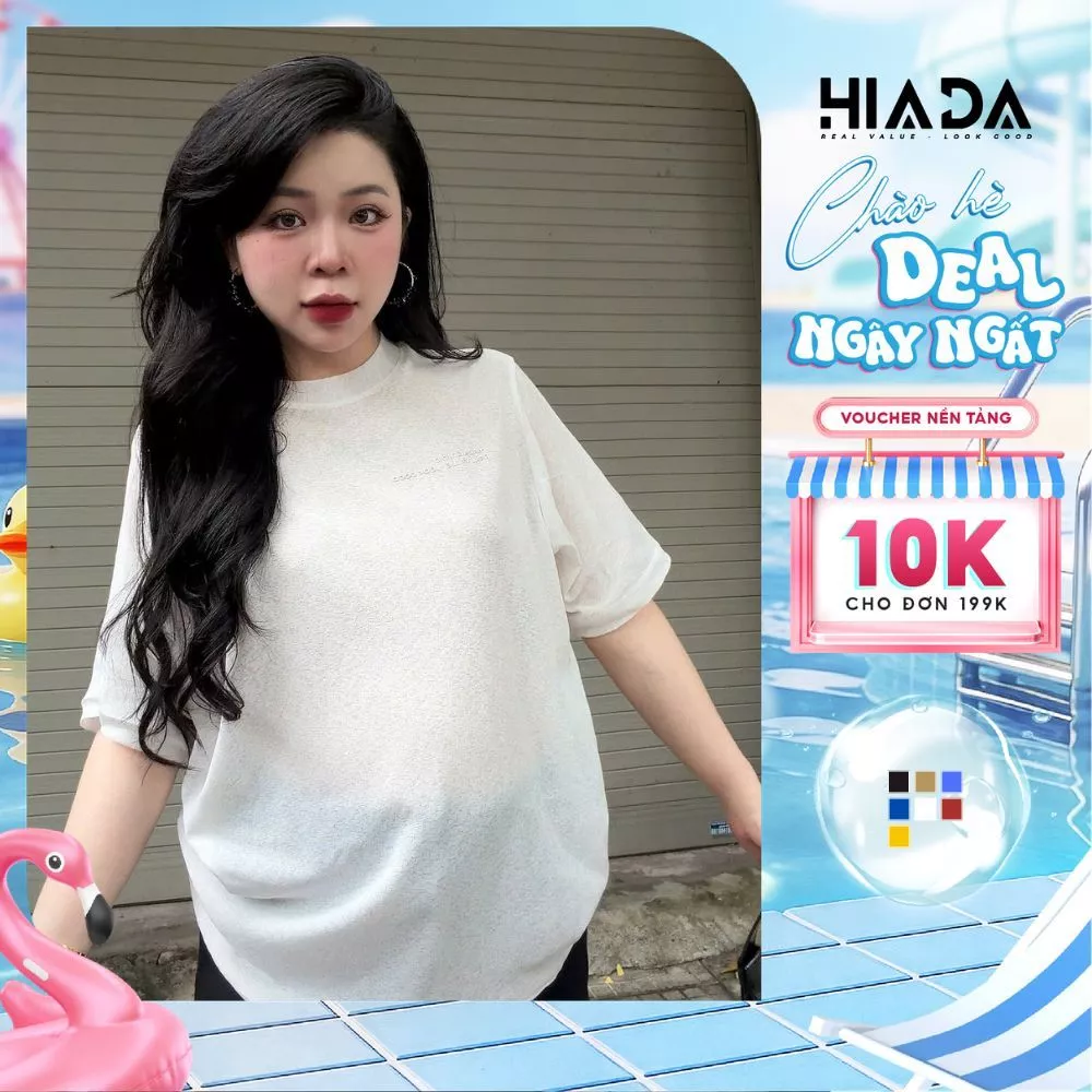 Áo thun sương nữ dáng rộng chất liệu mỏng, co giãn 4 chiều mền mại [HIADA 29]