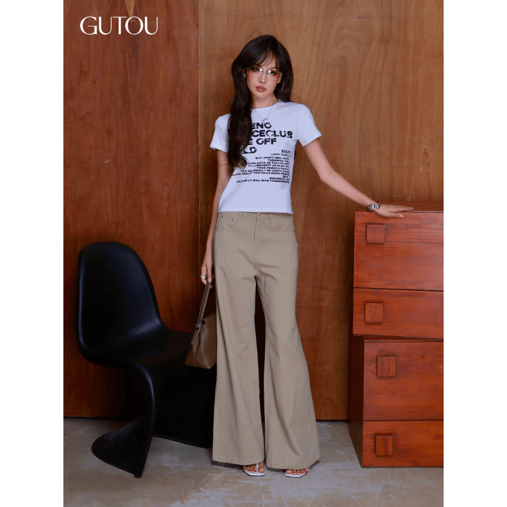 [ GUTOU ] Quần Jean Suông Flaree Trendy G244