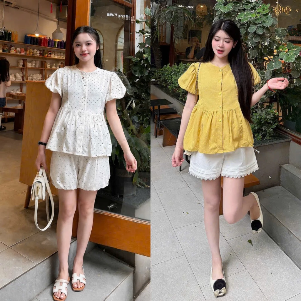Áo bầu áo bầu công sở Mami MS 2611 chất thô linen mềm mẹ bầu trẻ trung xinh đẹp phù hợp mặc đi làm đi chơi