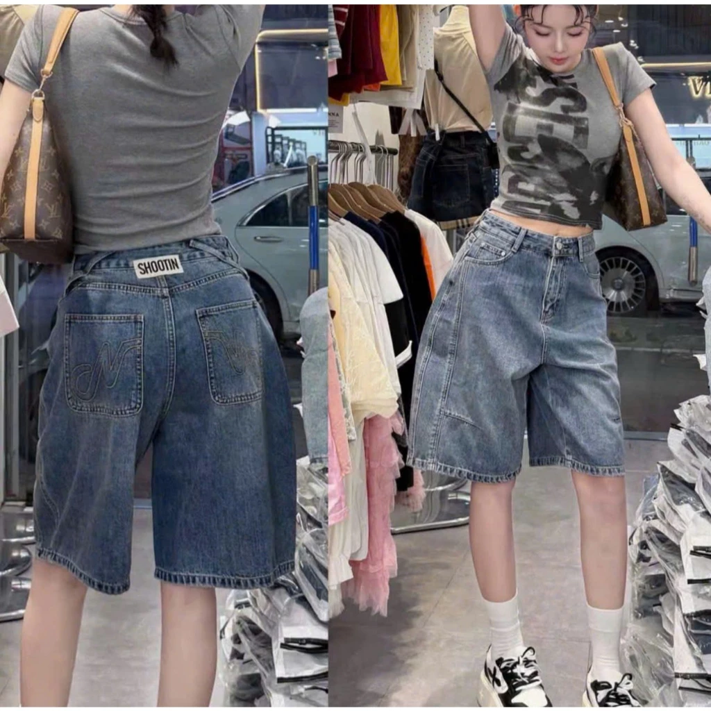 Quần Jean Ngố Ống Rộng Form Baggy Unisex Wash Bạc Cá Tính Streetwear Hàn Quốc