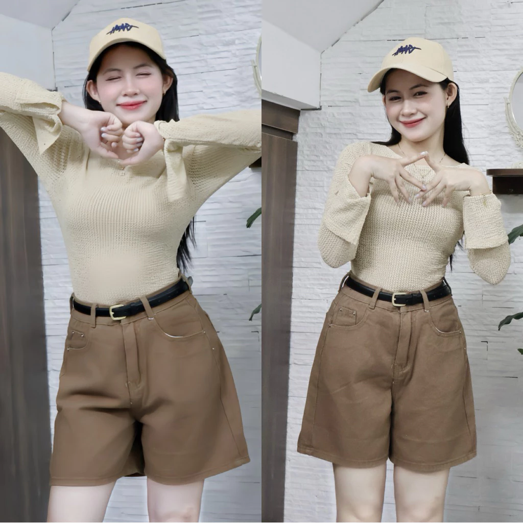 Quần Sọt Jean Ngố Rách  QC Jean ko giãn .Đủ Size S/M/L/Xl Shop Nhí (J7 - quần jean ngố) 250