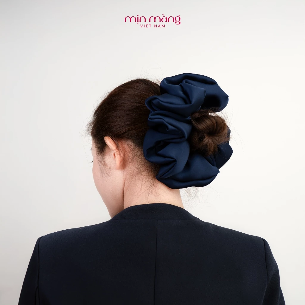 Dây Buộc Tóc Lụa Tơ Tằm 100% Hà Đông Thật Scrunchies MỊN MÀNG VN Đạt Kiểm Nghiệm Lụa Chống Gãy Tóc