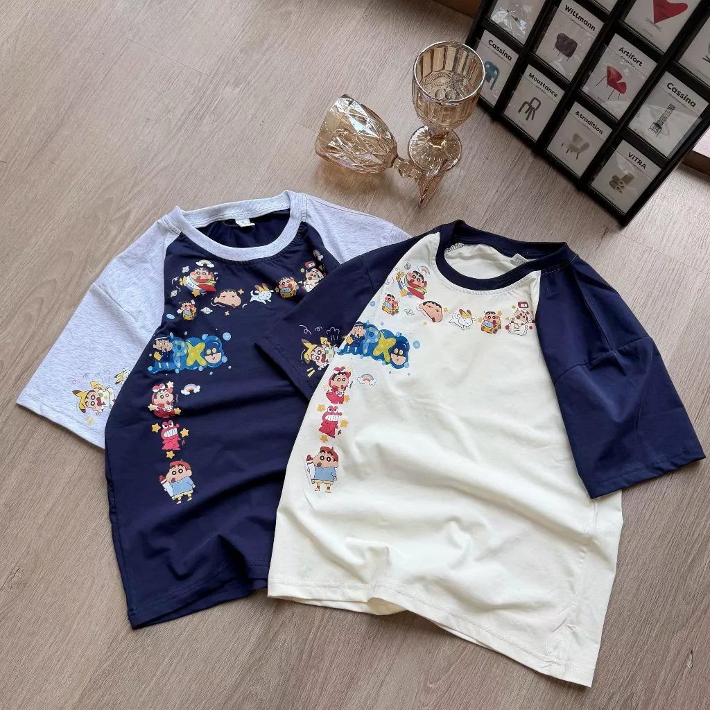 Áo Thun Cộc Tay Bé Trai Chất Liệu Cotton Mã AT3 in Hình Cậu Bé Shin Chất Liệu Mềm Mại Thấm Mô Hôi ----AT 3