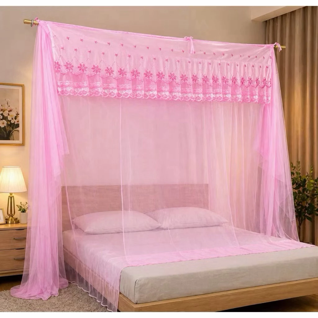 Màn Tuyn Treo 4 Góc Chống Muỗi Hiệu Quả, Chất Lưới Mịn An Toàn Cho Bé, Kích Thước 1m4x2m 1m6x2m 1m8x2m 2mx2m2 2m2x2m, l