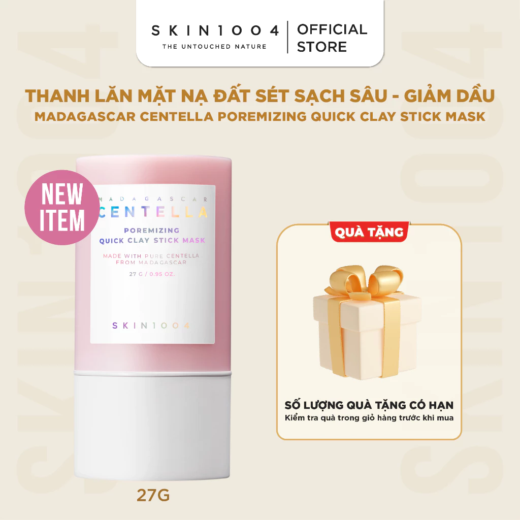 SKIN1004 Thanh lăn mặt nạ đất sét Madagascar Centella Poremizing Quick Clay Stick Mask 27g