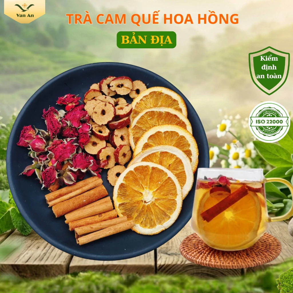 Trà Cam Quế Hoa Hồng Dưỡng Nhan Giữ Dáng Từ HTX Vạn An