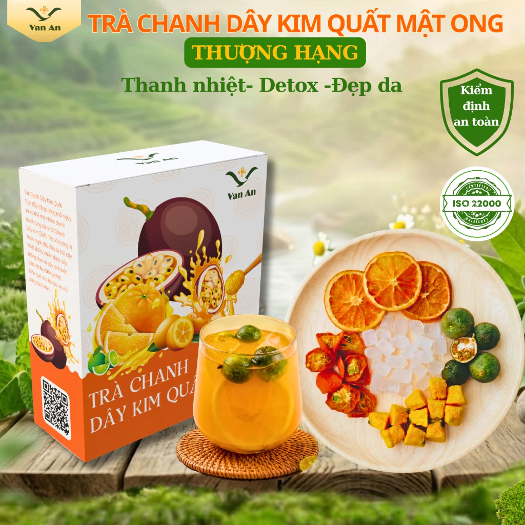 Trà Chanh Dây Kim Quất Triệu Lộ Tư, Detox Trái Cây, Đẹp Da, Thanh Lọc Cơ Thể - HTX Vạn An