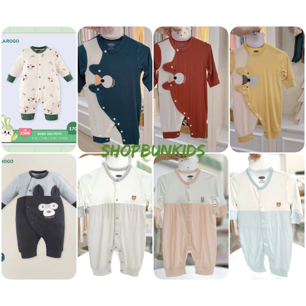 Body dài tay sơ sinh UALA ROGO vải modal thoáng khí AIR hè mát mỏng ualarogo bodysuit sơ sinh bé trai bé gái 3719
