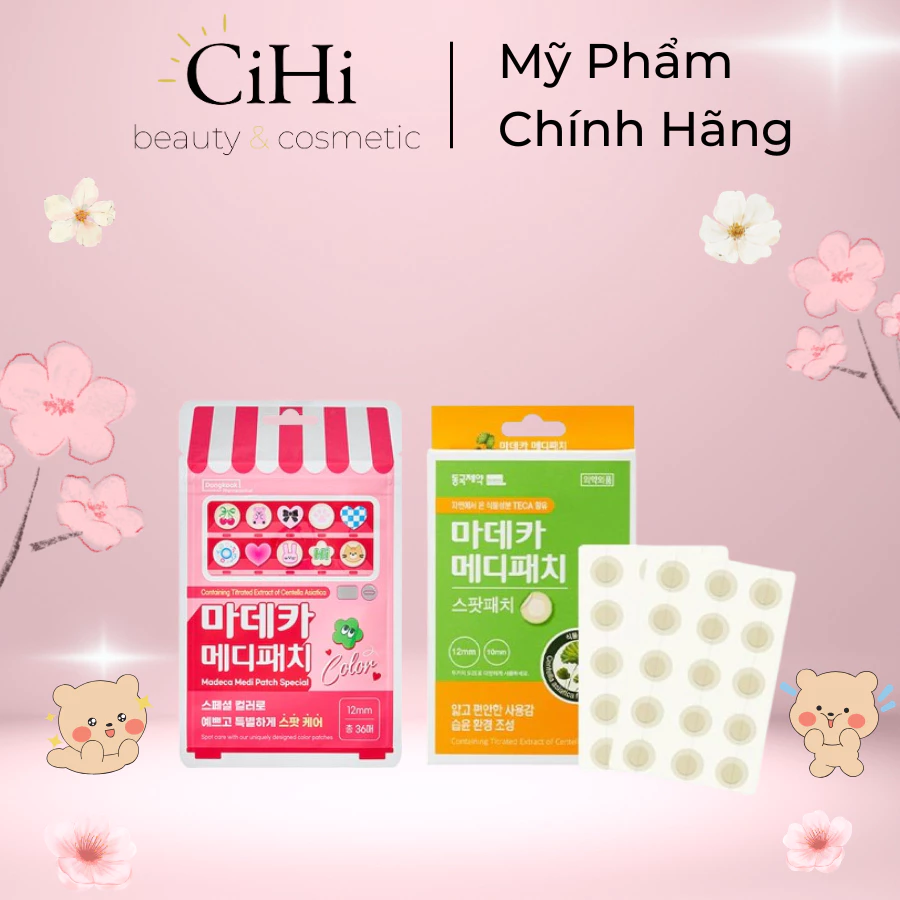 Dán Mụn Nội Địa Hàn Quốc Dongkook Madeca Medi Patch Rau Má Hút Sạch Nhân Giảm Viêm