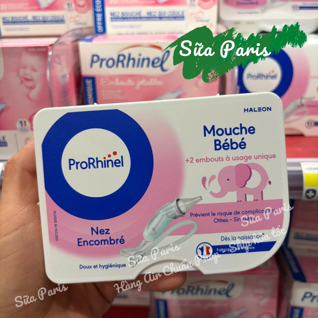 Dụng cụ hút mũi Prorhinel của Pháp giúp mũi bé dễ chịu, thông thoáng_Sữa Paris Aderma