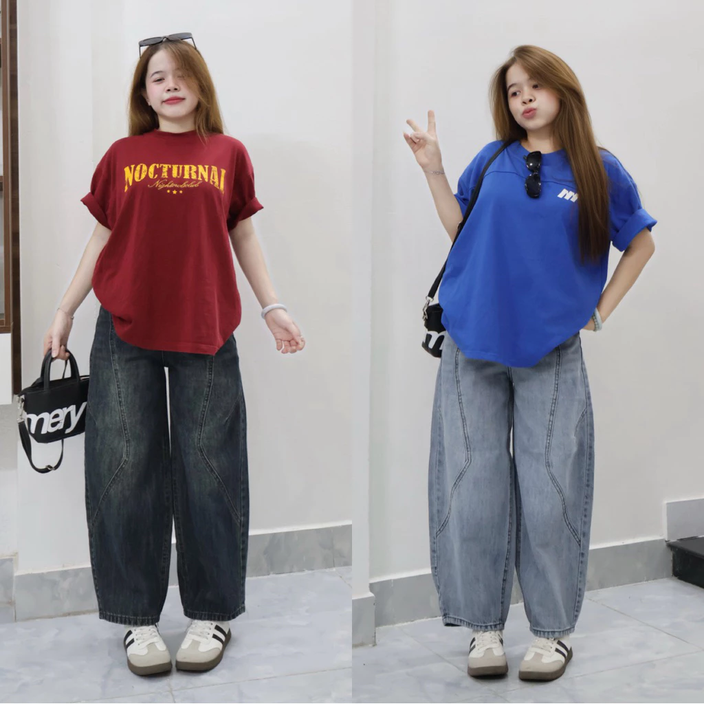 (95CM)- Quần jean nữ ống cong , baggy boy , jean bò nữ , Đủ Size S/M/L (B2 - Quần ống thụng (Baggy) 2015