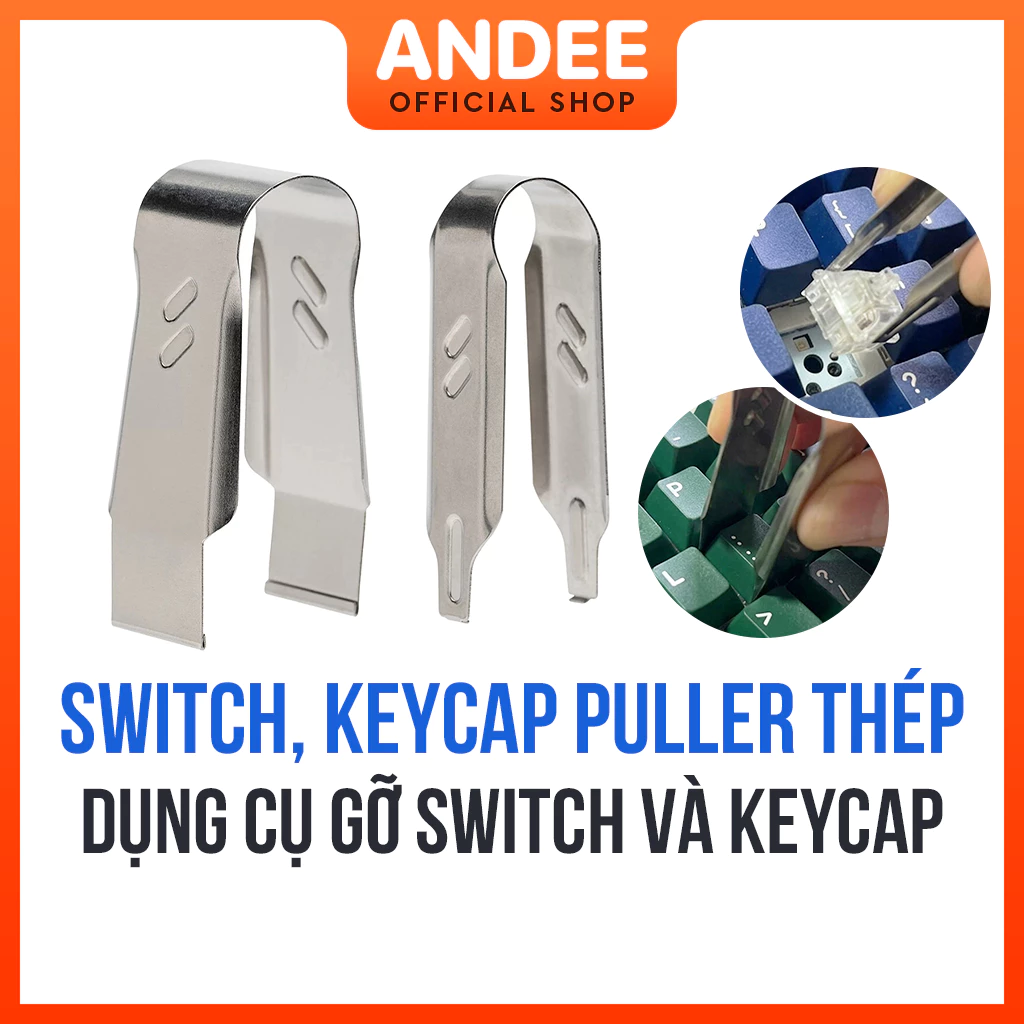 Switch Puller và Keycap Puller thép không rỉ dụng cụ nhổ switch và keycap dành cho bàn phím cơ có hotswap